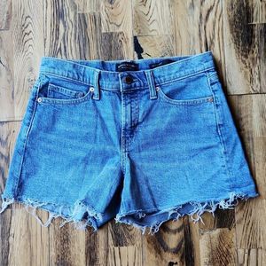 Banana Republic Mid Rise Distressed Jean Shorts